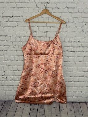 wild fable Peach Floral Satin Chemise